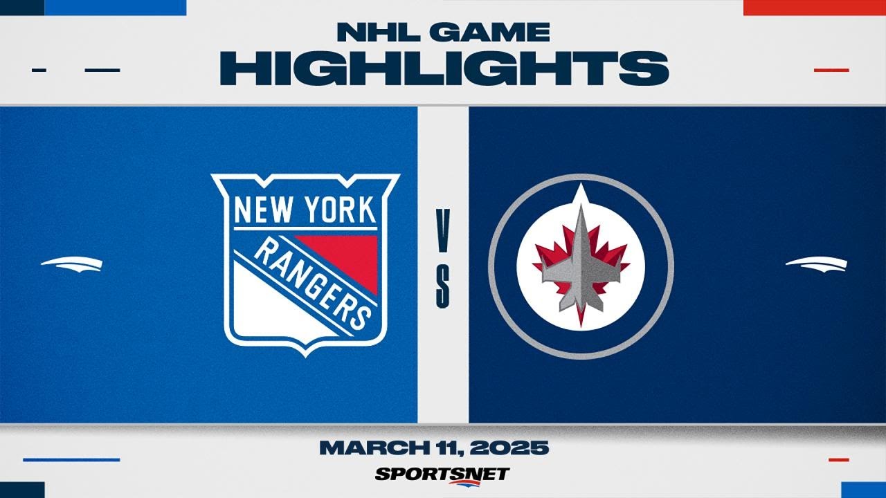 NHL Highlights | Jets vs. Rangers - March 11, 2025