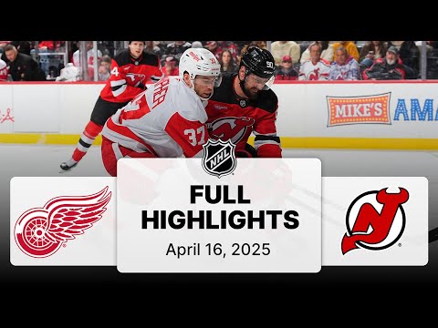 NHL Highlights | Red Wings vs. Devils | April 16, 2025