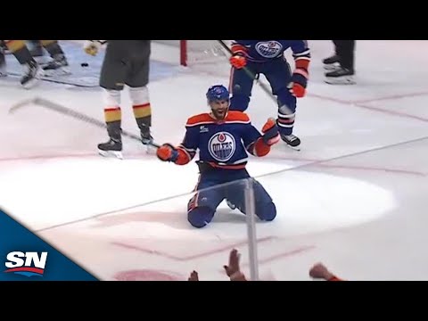 Oilers' Adam Henrique Pots His Second Goal Before Big Scrum Breaks Out