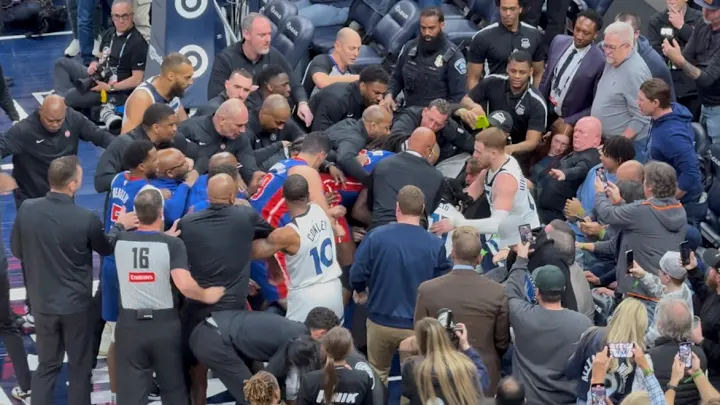 Wild Scenes! Pistons vs Timberwolves Brawl During the Game Leads to Mass Ejections