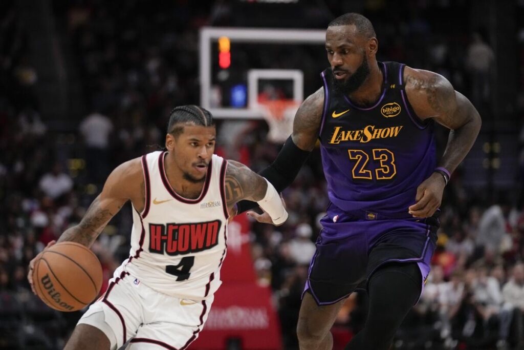 Lakers Edge Rockets 104-98 as LeBron James Delivers Game-Saving Block