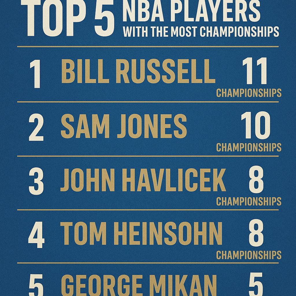 Top 5 NBA Players with the Most Championships