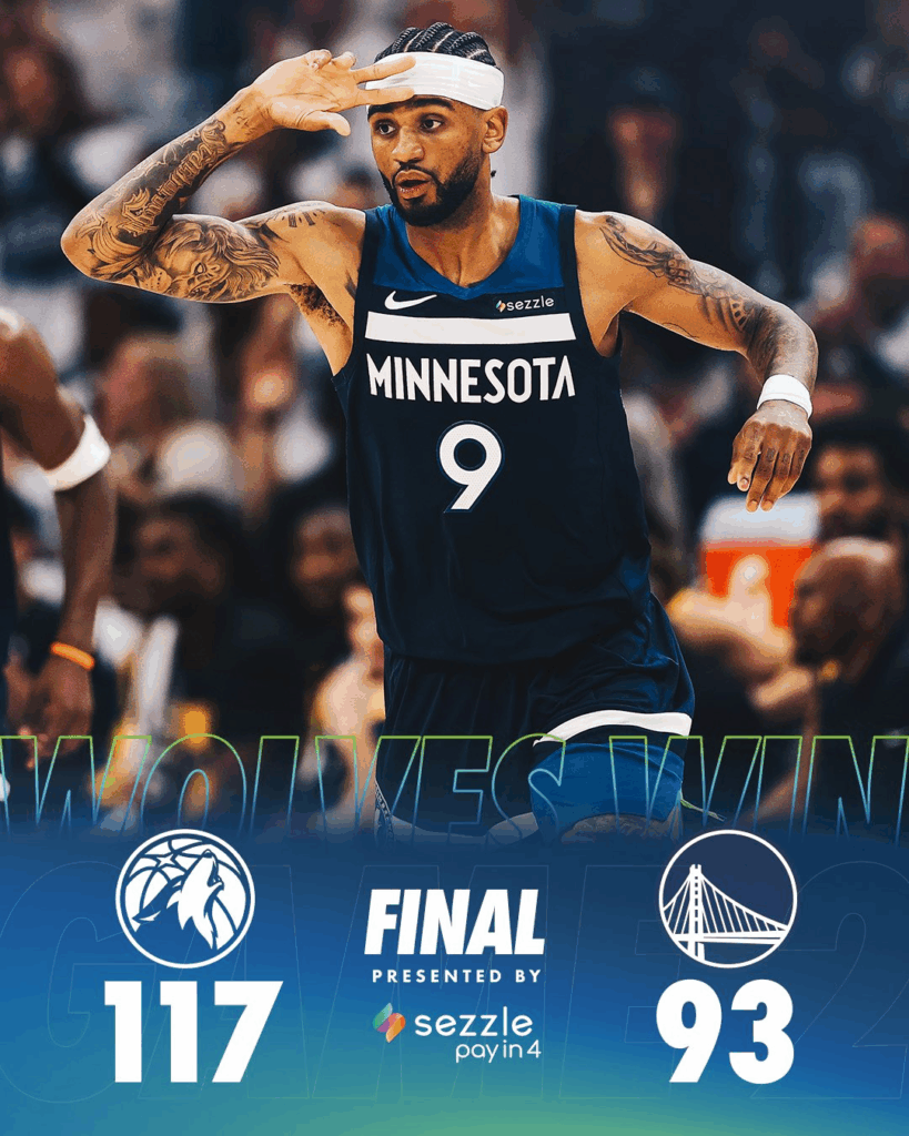 Anthony Edwards Leads Wolves Past Curry-Less Warriors in Game 2